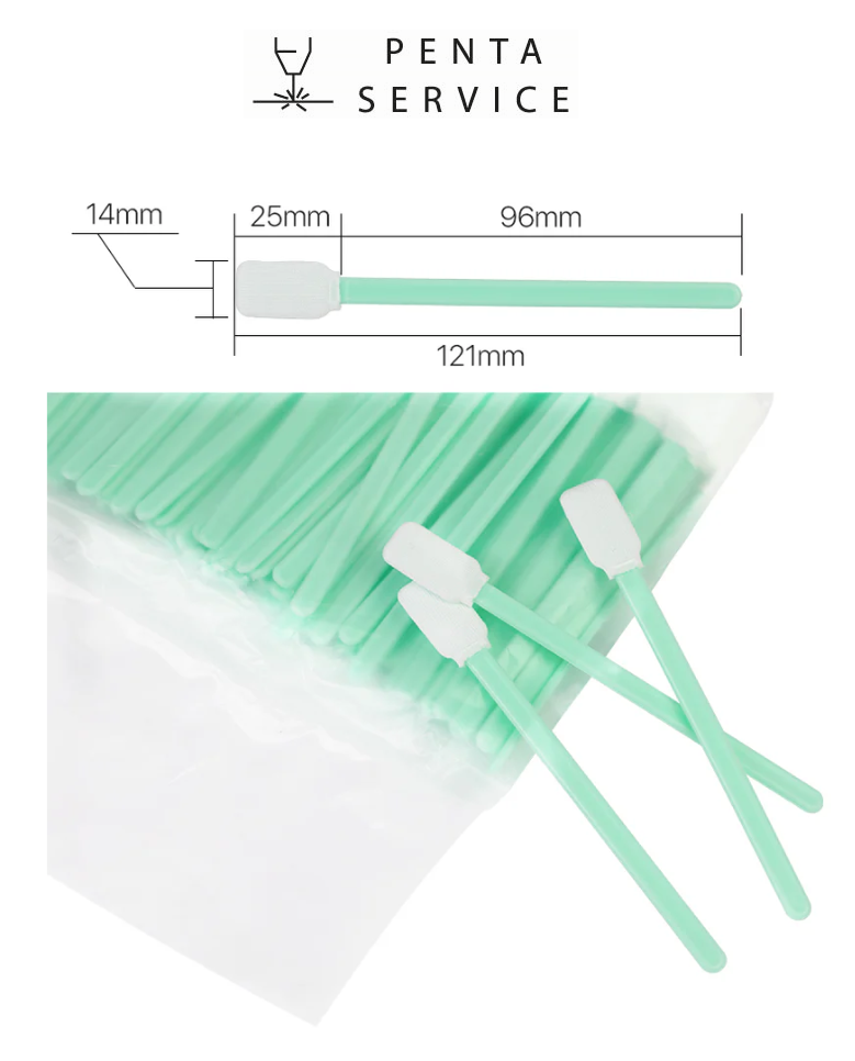 Безворсовые чистящие палочки для оптики (свабы) (100 шт.) - длина 121 мм